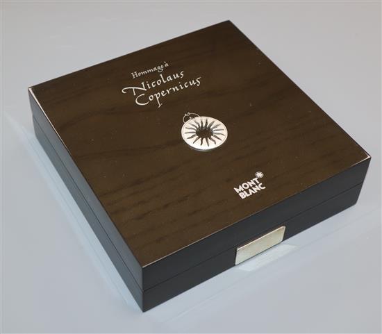 A Mont Blanc Nicholas Copernicus limited edition box and outer packaging (467 of 888), pen not included